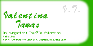 valentina tamas business card
